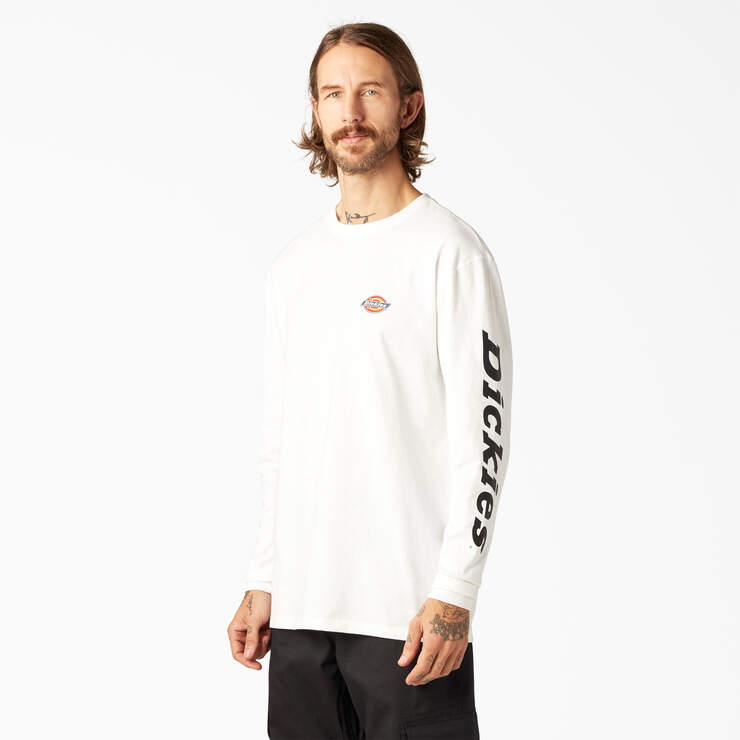 Heavyweight Long-Sleeve Graphic T-Shirt - White (WH) image number 1