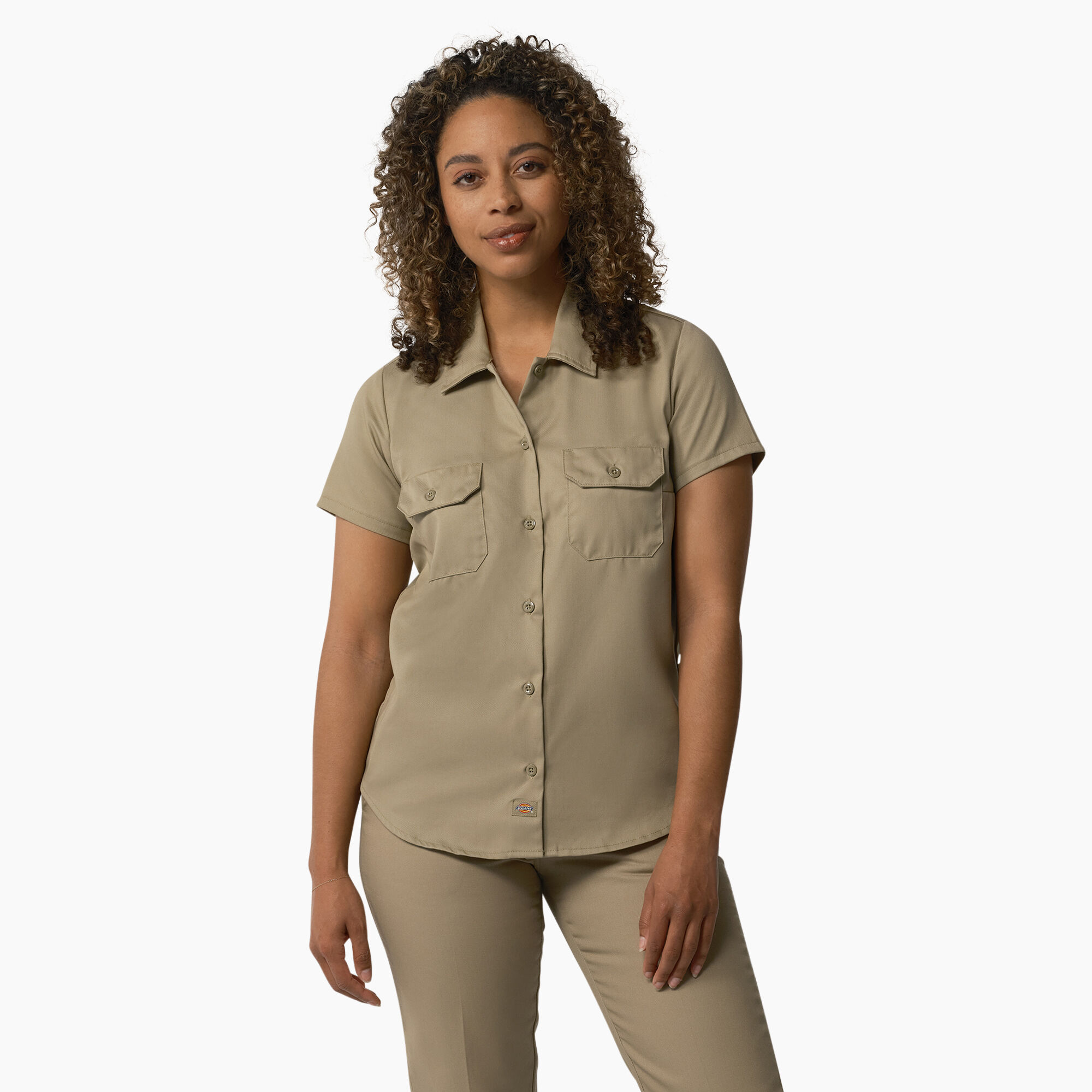 Women s Short Sleeve Work Shirt Womens Tops Dickies Canada Dickies Canada