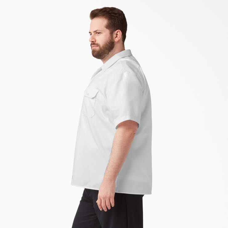 Short Sleeve Work Shirt - White (WH) image number 7