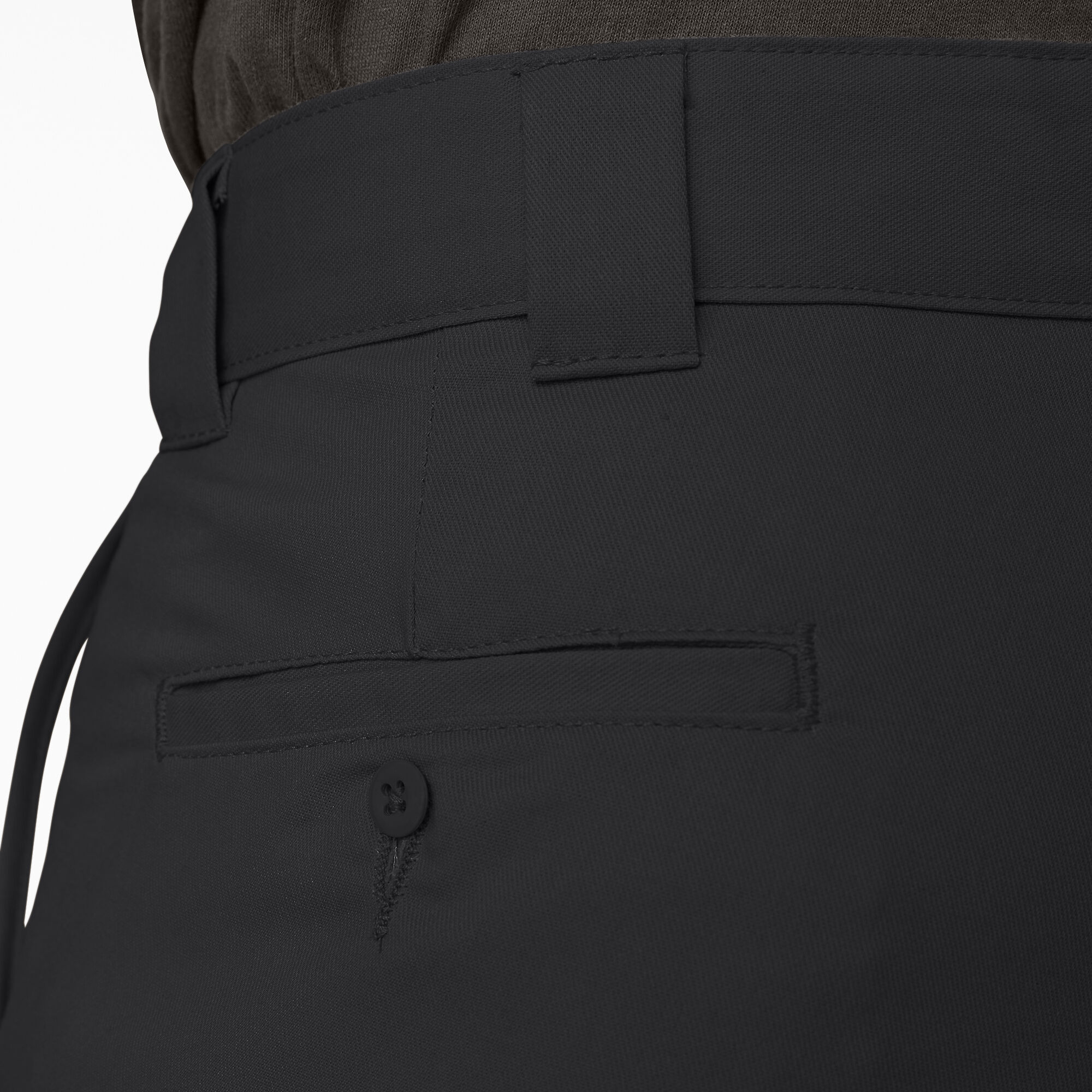 Black slim leg work trousers cheap