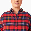 Chemise en flanelle &agrave; motif tartan &agrave; manches longues pour femmes taille plus - English Red Tartan &#40;A1D&#41;