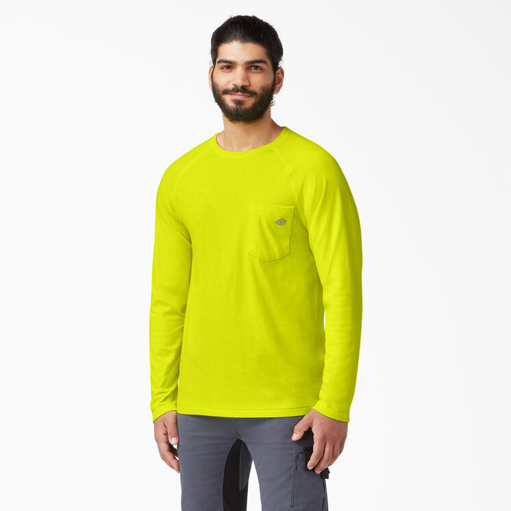 Cooling Long Sleeve Pocket T-Shirt - Bright Yellow &#40;BWD&#41;