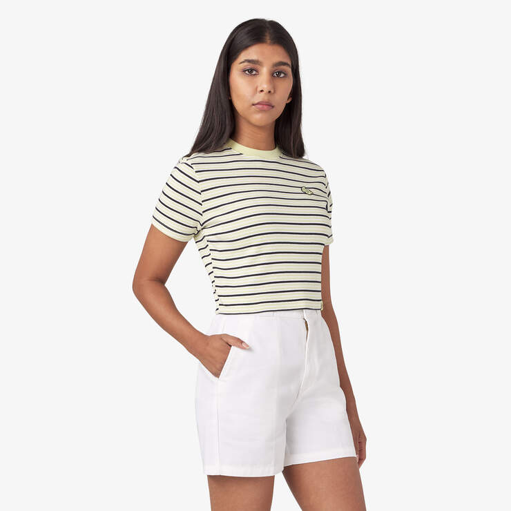 Women’s Altoona Striped T-Shirt - Green Garden Baby Stripe (TGU) image number 4