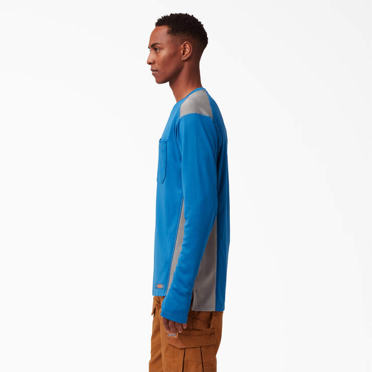 Temp-iQ® 365 Long Sleeve Pocket T-Shirt - Vallarta Blue (V2B) image number 3
