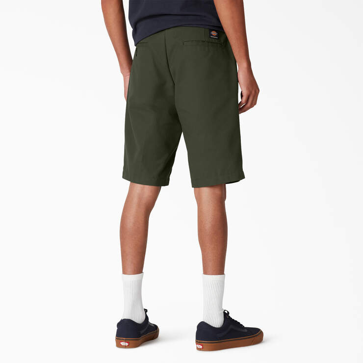 FLEX Skateboarding Slim Fit Shorts, 11" - Olive Green (OG) image number 2