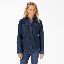 Women&#39;s FLEX Warming Denim Work Shirt - Stonewashed Medium Blue &#40;MSW&#41;