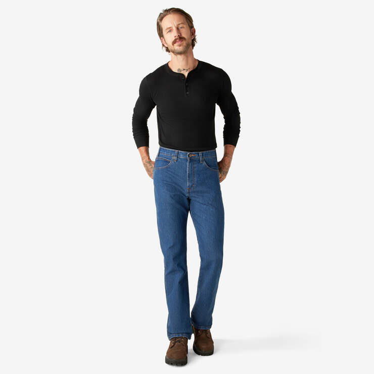Jeans de coupe standard à ceinture adaptable FLEX - Stonewashed Indigo Blue (SNB) numéro de l’image 5
