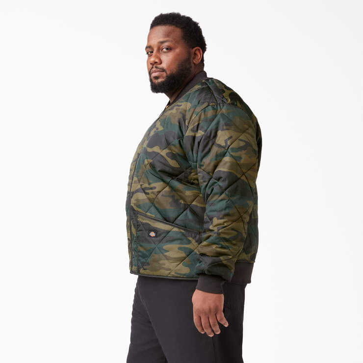 Camo Diamond Quilted Jacket - Hunter Green Camo (HRC) image number 6