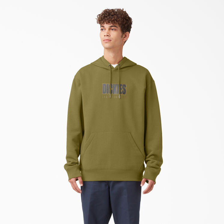 Haut &agrave; capuchon &agrave; logo en relief Dickies Skateboarding - Green Moss &#40;G2M&#41;