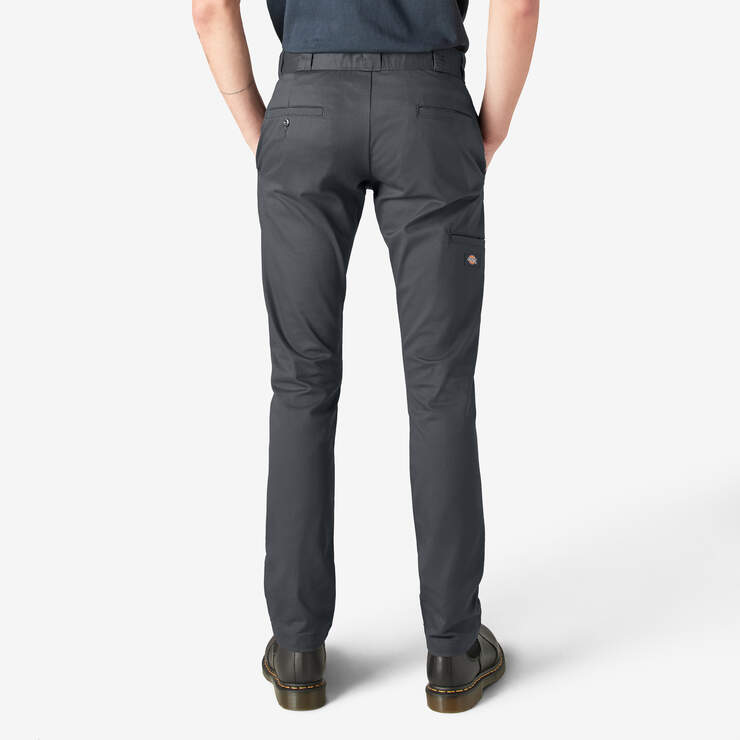 Skinny Fit Double Knee Work Pants - Charcoal Gray (CH) image number 2