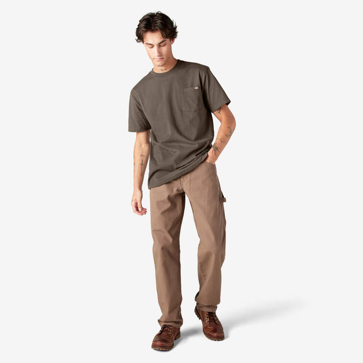 T-shirt épais à manches courtes et à poche - Chocolate Brown (CB) numéro de l’image 9