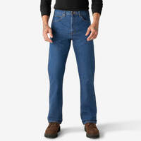 Jeans de coupe standard à ceinture adaptable FLEX - Stonewashed Indigo Blue (SNB)
