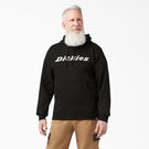 Relaxed Fit Graphic Fleece Pullover Hoodie - Black &#40;BK&#41;