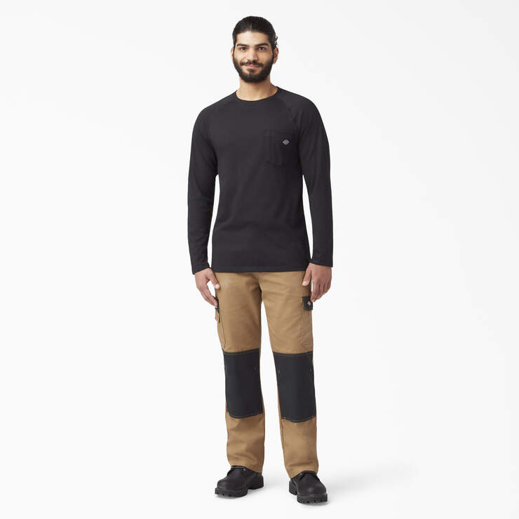 T-shirt rafraîchissant à manches longues et à poche - Black (BK) numéro de l’image 4