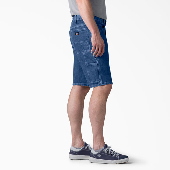 Short menuisier en denim &agrave; ceinture adaptable, 11&nbsp;po - Stonewashed Indigo Blue &#40;SNB&#41;