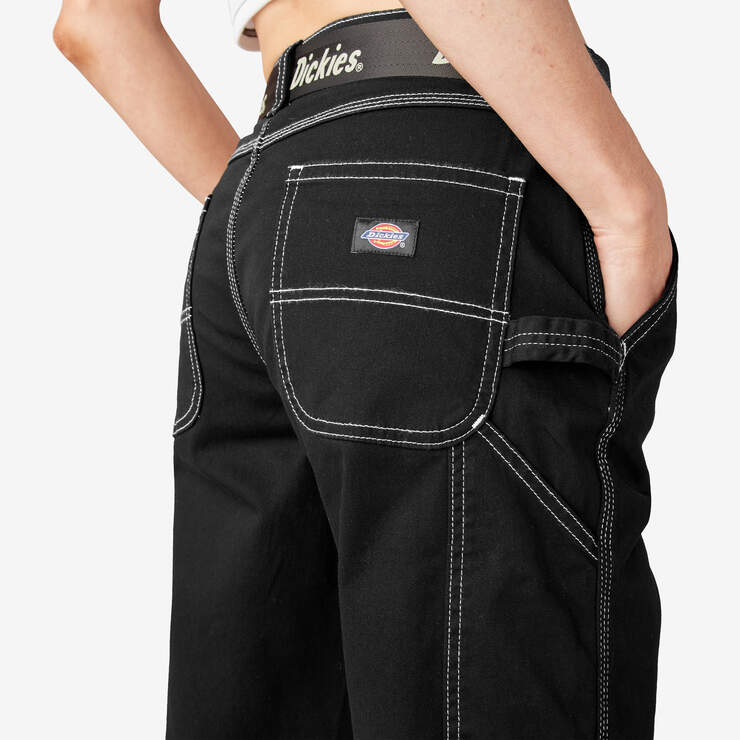 Pantalon menuisier de coupe décontractée pour femmes - Black (BKX) numéro de l’image 8