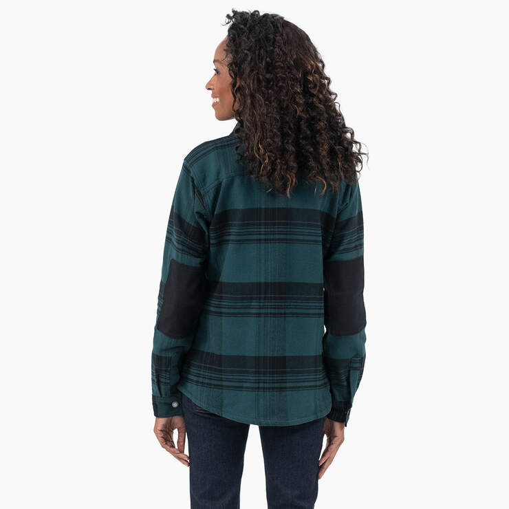 Women’s DuraTech Renegade Flannel Shirt - Forest/Black Plaid (B1G) image number 2