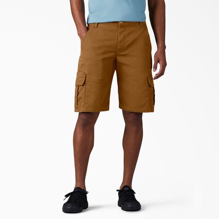 Relaxed Fit Duck Cargo Shorts, 11&quot; - Stonewashed Brown Duck &#40;SBD&#41;