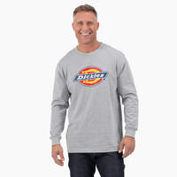 Tri-Color Logo Graphic Long Sleeve T-Shirt - Heather Gray (HG)