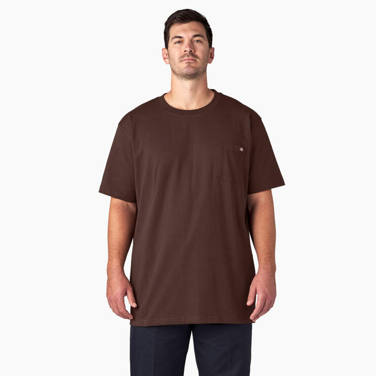 Heavyweight Short Sleeve Pocket T-Shirt - Chocolate Brown (CB) image number 5