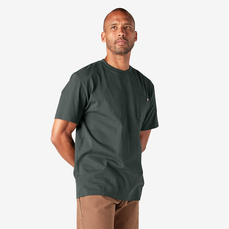 T-shirt épais à manches courtes et à poche - Hunter Green (GH) numéro de l’image 4