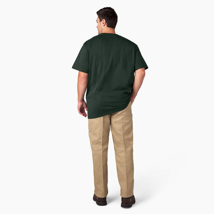 Heavyweight Short Sleeve Pocket T-Shirt - Hunter Green (GH) image number 12
