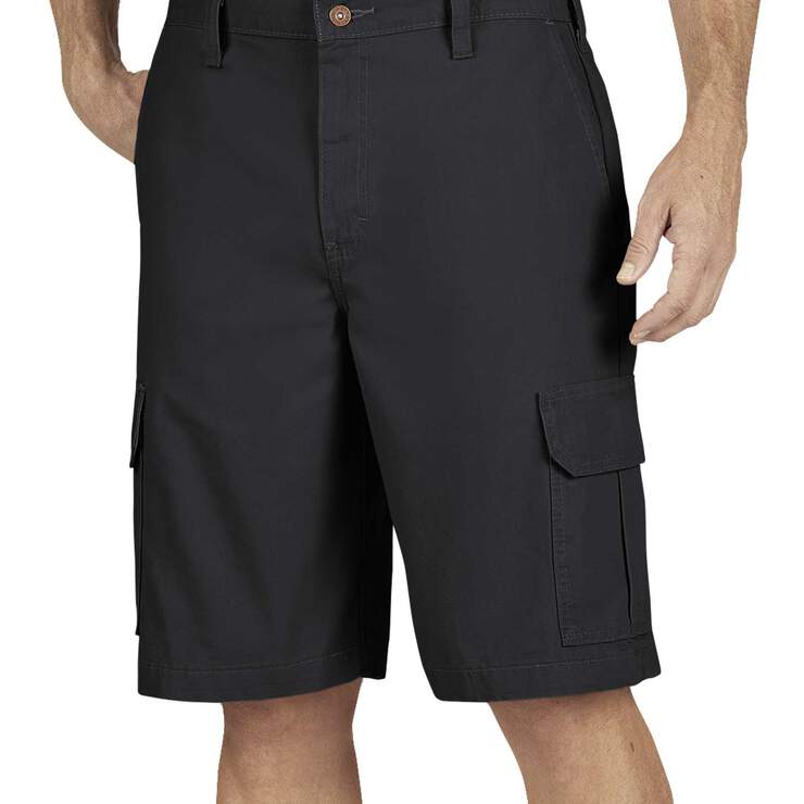 11" Relaxed Fit Lightweight Duck Cargo Short - Rinsed Black (RBK) image number 1