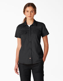 Women&rsquo;s Flex Short-Sleeve Work Shirt - Black &#40;BK&#41;