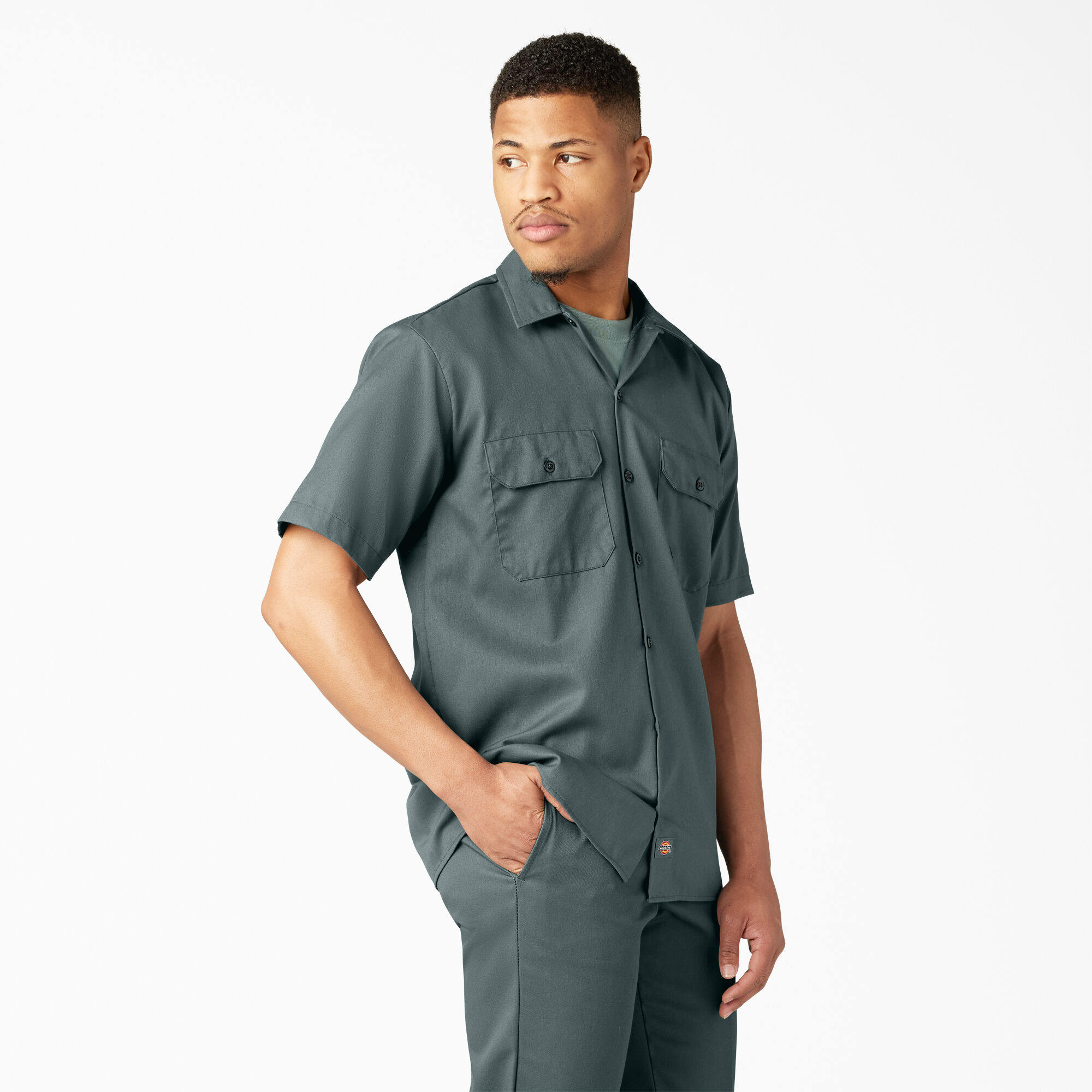 Short sleeve work shirts with clearance pockets