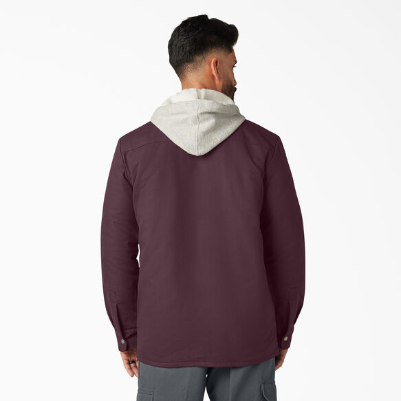 Duck Hooded Shirt Jacket - Maroon &#40;MR&#41;