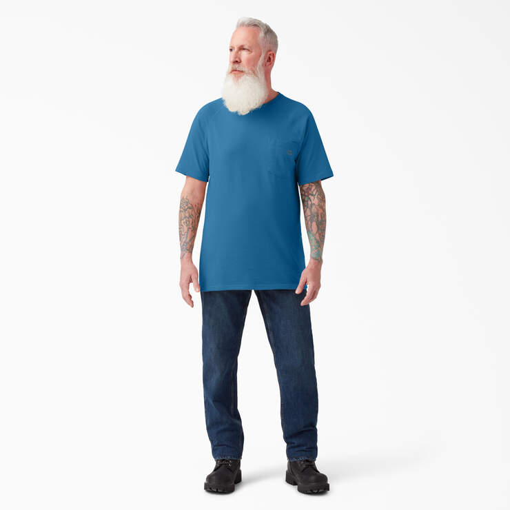 Cooling Short Sleeve Pocket T-Shirt - Vallarta Blue (V2B) image number 7