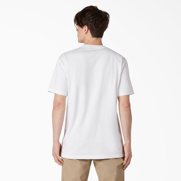 T-shirt &agrave; poche &agrave; manches courtes et &agrave; imprim&eacute; - White &#40;WH&#41;