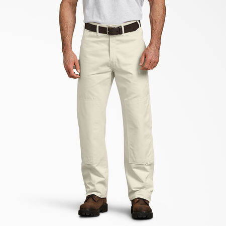 Pantalon menuisier de peintre de coupe d&eacute;contract&eacute;e &agrave; genoux renforc&eacute;s - Natural Beige &#40;NT&#41;