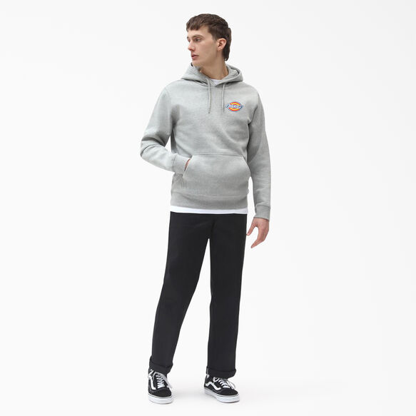 Fleece Embroidered Chest Logo Hoodie - Heather Gray &#40;HG&#41;