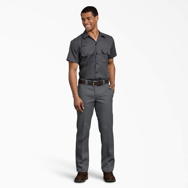 Men's 873 FLEX Slim Fit Work Pants - Charcoal Gray (CH) image number 3
