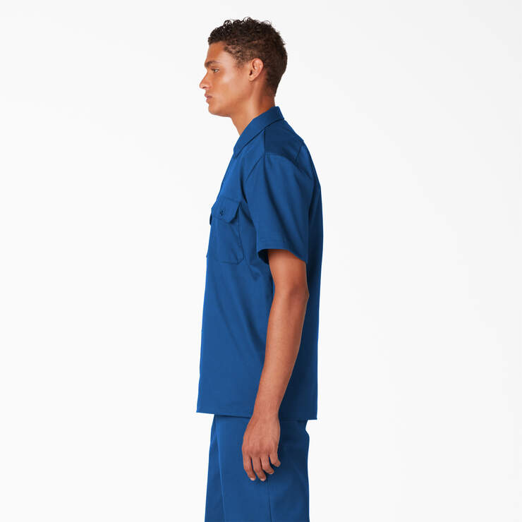 Short Sleeve Work Shirt - Royal Blue (RB) image number 3