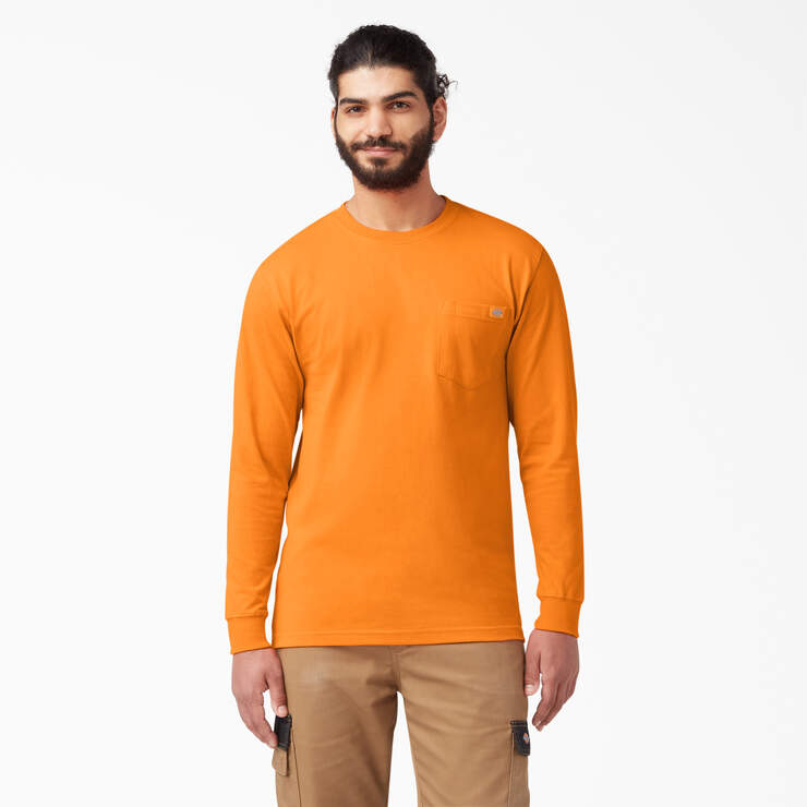 T-shirt épais ras du cou à manches longues - Orange (OR) numéro de l’image 1