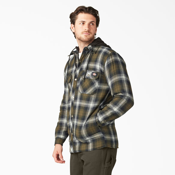Flannel Shirt Jacket with DWR - Dark Olive/Black Plaid &#40;A2A&#41;