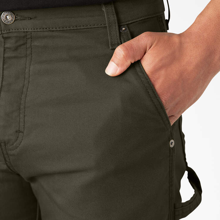Pantalon menuisier de coupe standard en coutil - Stonewashed Moss Green (SMS) numéro de l’image 8