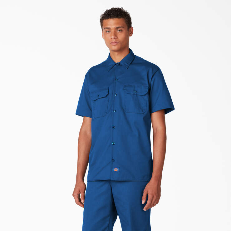 Short Sleeve Work Shirt - Royal Blue (RB) image number 1