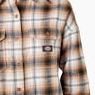 Chandail en flanelle &agrave; manches longues pour femmes - Brown Duck/Black Ombre Plaid &#40;WPB&#41;