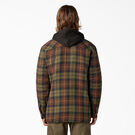 Veste-chemise piqu&eacute;e embl&eacute;matique &agrave; capuchon, coupe d&eacute;contract&eacute;e - Chocolate Tactical Green Plaid &#40;POC&#41;
