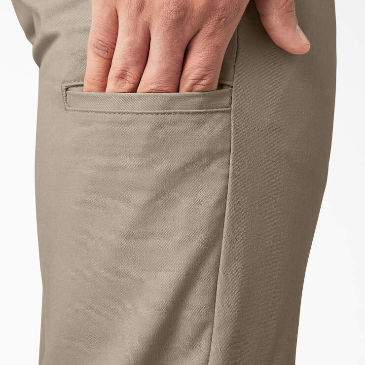 Slim Fit Tapered Leg Multi-Use Pocket Work Pants - Desert Sand (DS) image number 7