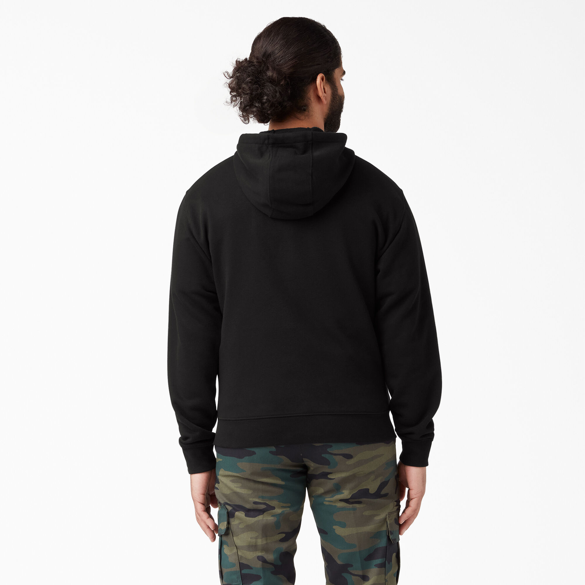 Hoodie with zipper on the back sale