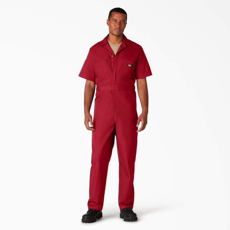 Short Sleeve Coveralls - Red (RD) image number 1