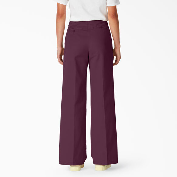 Pantalon de travail de coupe standard &agrave; jambe large pour femmes - Grape Wine &#40;GW9&#41;