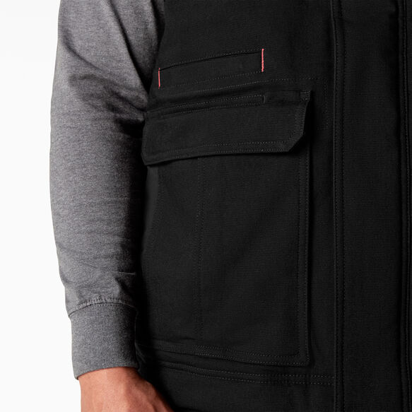 FLEX Duck Canvas Insulated Vest - Black &#40;BK&#41;
