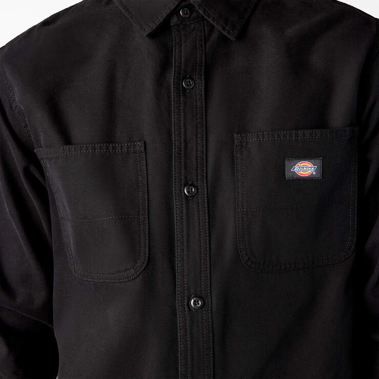Duck Canvas Long Sleeve Utility Shirt - Stonewashed Black (SBK) image number 7
