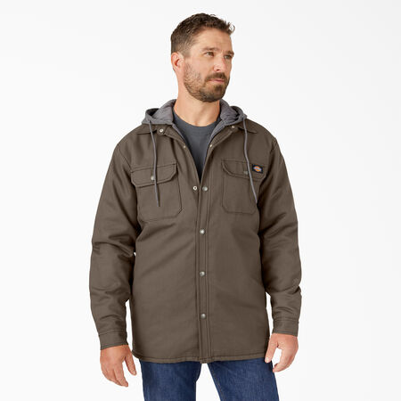 Duck Canvas Hooded Shirt Jacket - Mushroom &#40;MR1&#41;