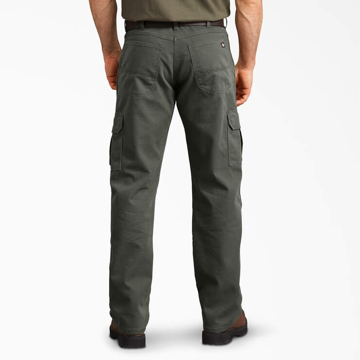 Pantalon cargo de coupe standard en coutil - Stonewashed Olive Green (SOG) numéro de l’image 2